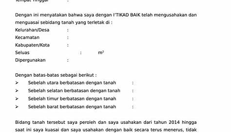 Detail Contoh Surat Pernyataan Beda Luas Tanah Koleksi Nomer 12