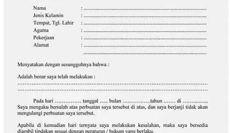 Contoh Surat Pernyataan Tidak Menggunakan Bahan Berbahaya - Delinewstv