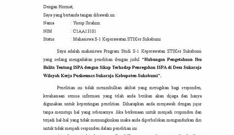 Surat Pengantar Dan Persetujuan Responden | PDF