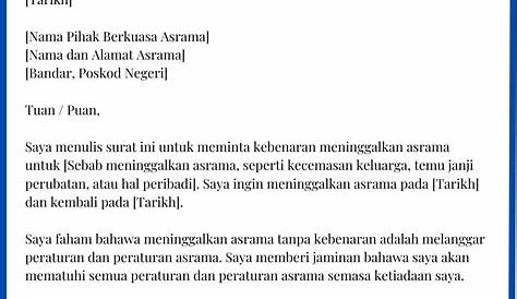 Contoh Surat Rasmi Kebenaran Menggunakan Kereta