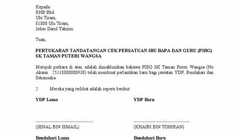 Contoh Surat Rayuan Pertukaran Murid - Kumpulan Contoh