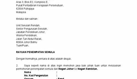 Contoh Surat Rayuan Permohonan - kueh apem