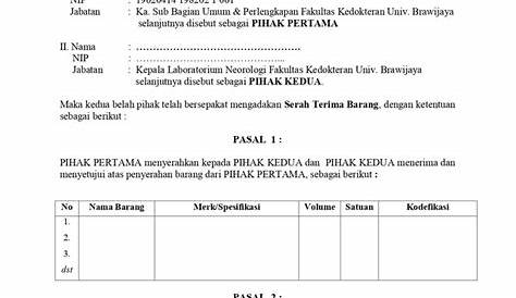 Contoh Surat Serah Terima Barang Terbaik untuk Bisnis, Coba Sekarang!