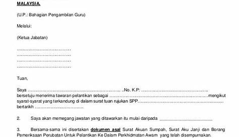 Surat Setuju Terima Tawaran - letter.7saudara.com