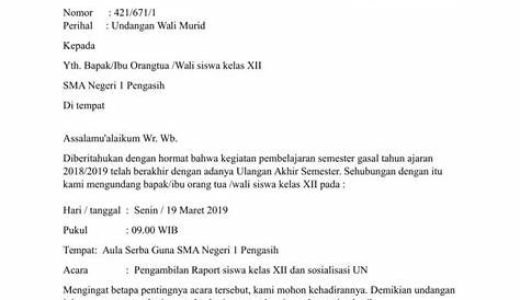 Contoh Surat Resmi Indonesia Baru