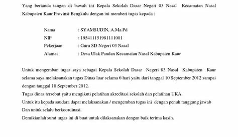 Surat Perintah Tugas Kepala Desa Doc - Kumpulan Contoh Surat