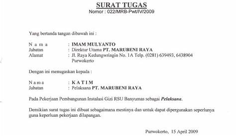 20 Contoh Surat Tugas Lengkap Terbaru - Contoh Surat