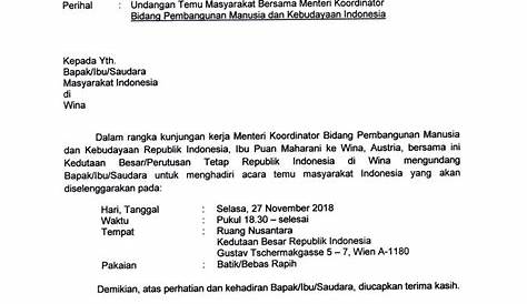 Contoh Surat Rasmi Permohonan Kunjungan Hormat - Arinamonita