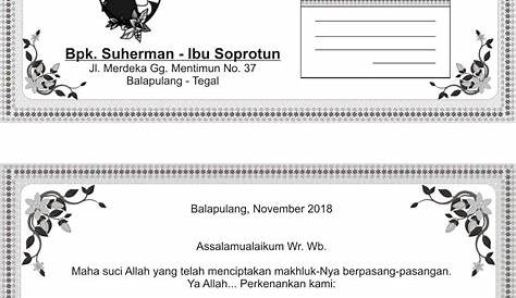 Contoh Surat Undangan Syukuran Pernikahan Word - IMAGESEE