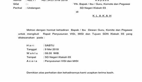 Contoh Surat Undangan Rapat Komite Sekolah Doc Terbaik Caresizsiniz Com