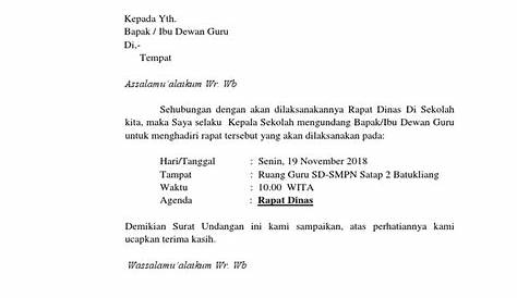 Surat Resmi Undangan Rapat Sekolah - Isra Miraj B