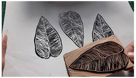 Linocut Printmaking Leaf I Cetak Tinggi Relief Print I Seni Grafis I