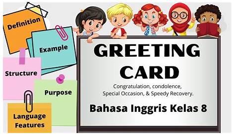 Kumpulan Contoh Soal Bahasa Inggris SMP Kelas 8 – Materi Greeting Cards