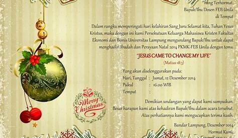 Contoh Surat Undangan Natal : Contoh Surat Undangan Natal Resmi Contoh