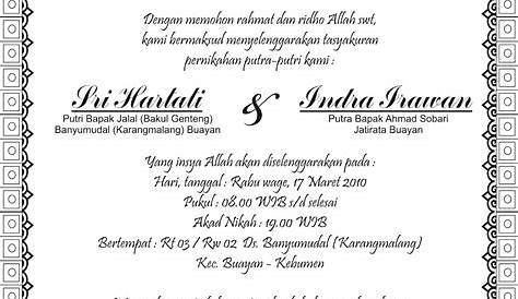 Surat Undangan Pernikahan Terbaru 2021 - Kartunikah.com