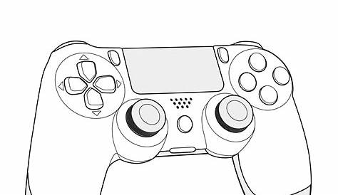 Video Game Clipart Ps4 Controller - Playstation 4 Controller Drawing