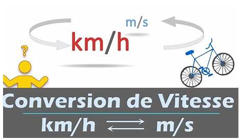 Conversion de Vitesse km/h ↔️ m/s - YouTube