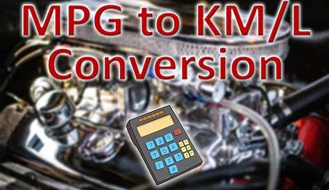 Unit conversion: kilometers per liter (km/L) to miles per gallon (mpg