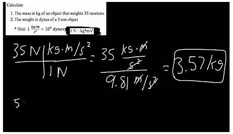 Convert Kg To Newtons How To Convert Kg To Newton Mass | Free Download