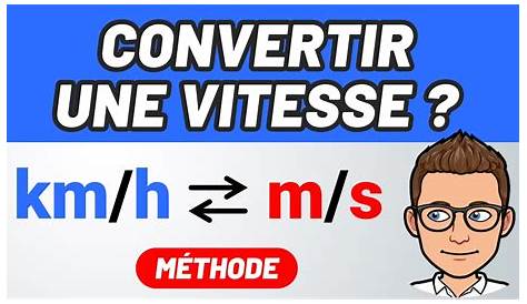 calcule vitesse