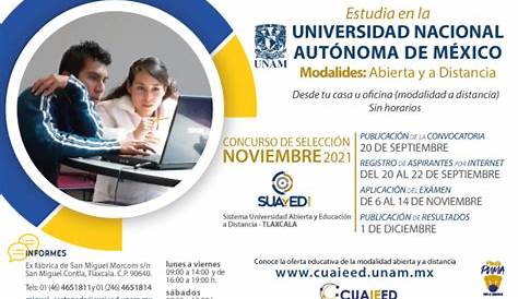 UNAM lanza convocatoria para licenciatura abierta y a distancia