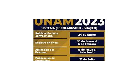 Calendario de Primer Ingreso - UNAM