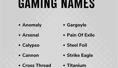 Unique And Cool Gaming Names Ideas For Online Games Players
