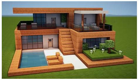 👉 Cooles modernes Haus bauen in Minecraft bauen MIT DOWNLOAD