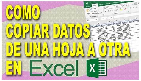 Copiar datos de una hoja a otra en Excel automáticamente - Solvetic