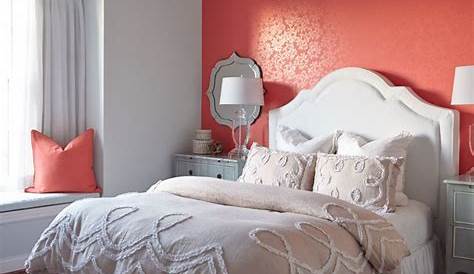 Coral Colored Bedroom Decor