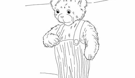 Free Printable Corduroy Bear Coloring Sheet | Bear coloring pages