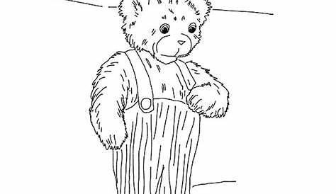 Free Printable Corduroy Bear Coloring Sheet Sketch Coloring Page