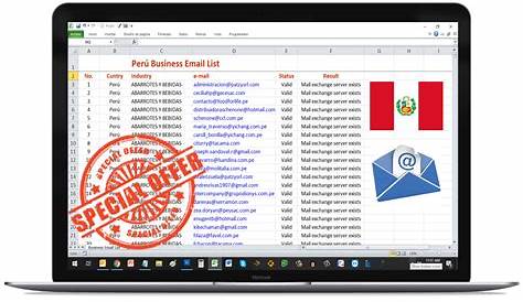LISTA CORREOS ELECTRÓNICOS EMPRESAS PERÚ 2024 – IDEAL PARA EMAIL