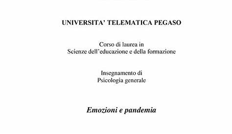 (PDF) UNIVERSITÀ TELEMATICA PEGASO Corso di laurea in GIURISPRUDENZA