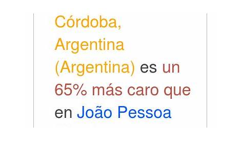 Costo de Vida en Argentina