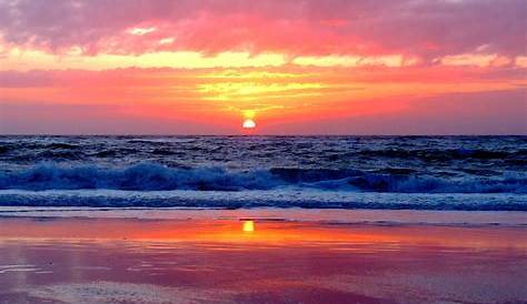 Coucher de soleil – Couleurs vives – Doré – Ocean | Sunset, Outdoor