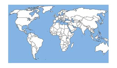 Countries Of The World Quiz Blank Map Free Printable With