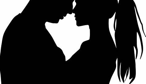 Silhouette Couple Kissing Wedding Clipart - Good Person Clipart