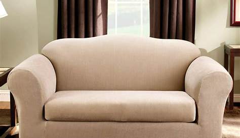 Ultimate Stretch Faux Suede 2-Seat Loveseat Cushion Slipcover | Décor