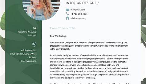 Cover Letter Untuk Desainer Interior
