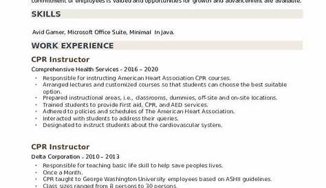 Cpr Certified Under Skills Or Qualifications On Resume Descripti Of Certificati F Example Gallery