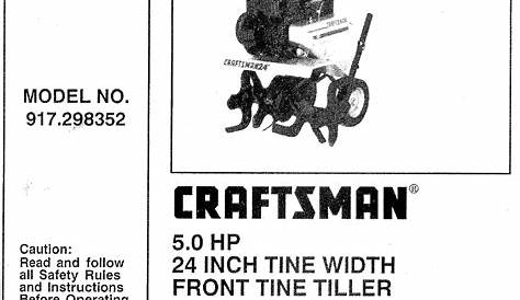 Craftsman 208Cc Front Tine Tiller Manual