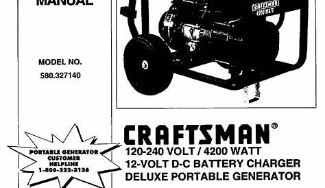 Craftsman 2200I Generator Manual