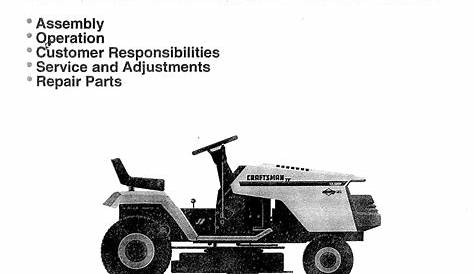 Craftsman 917271132 User Manual TRACTOR Manuals And Guides L0070097