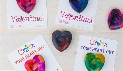 DIY Crayon Hearts for Cards This Valentines Day