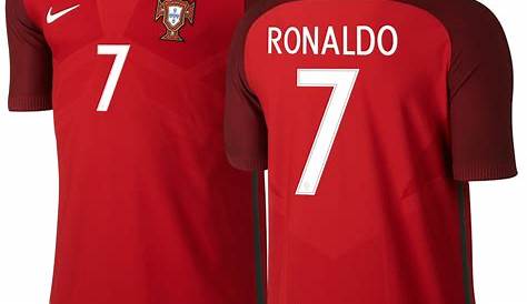 Women's 2016 EURO Cup Protugal 7# Cristiano Ronaldo Home Red Soccer