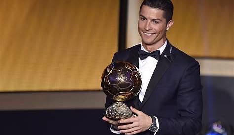 Cristiano Ronaldo with his the Ballon d' (Golden Ball) Award - Images