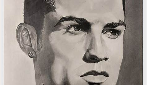 Cristiano Ronaldo face line art drawing | Line art drawings, Face lines