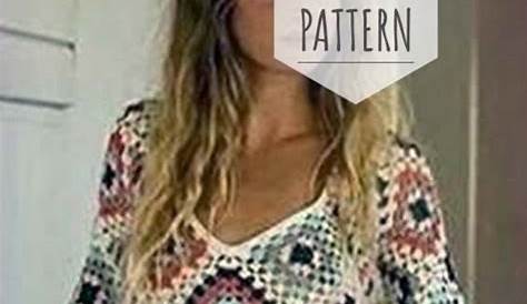 Crochet dress PATTERN, boho dress pattern, beach crochet boho dress