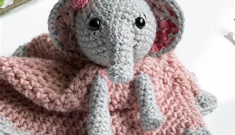 Elephant Baby Lovey Blanket Crochet Free Pattern and Paid